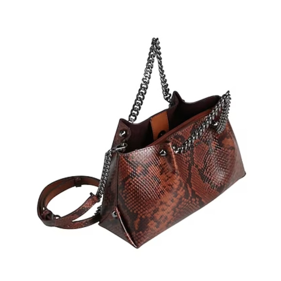 MICHAEL KORS Zena Small Convertible Chain Messenger Brown Purse $458 - Picture 4 of 4